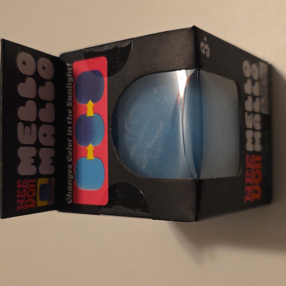 NeeDoh Mello Mallo Squishy Toy Set Of 2 ORANGE And BLUE - Picture 8 of 8